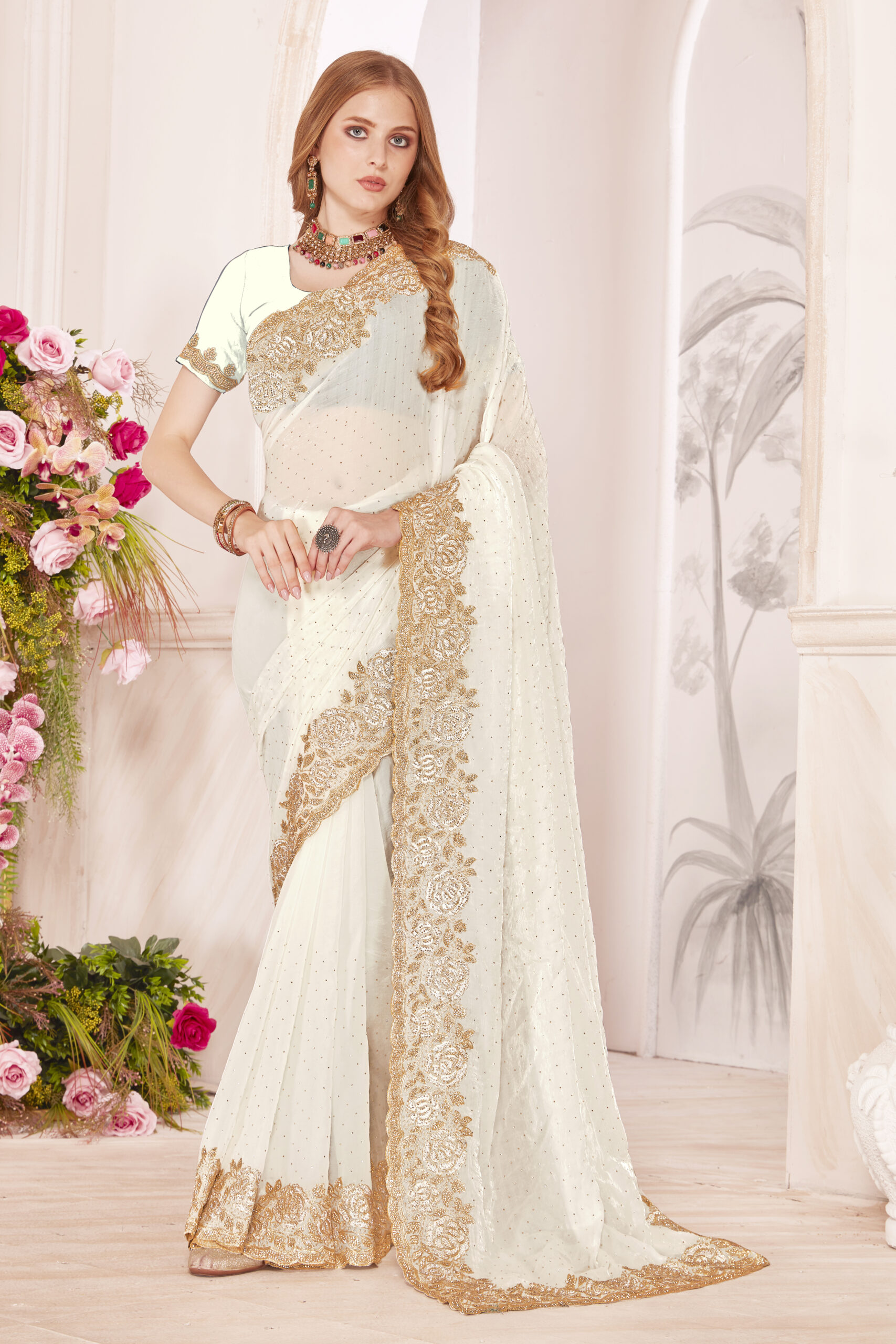 Look Pretty Wearing This Lovely Designer  Saree