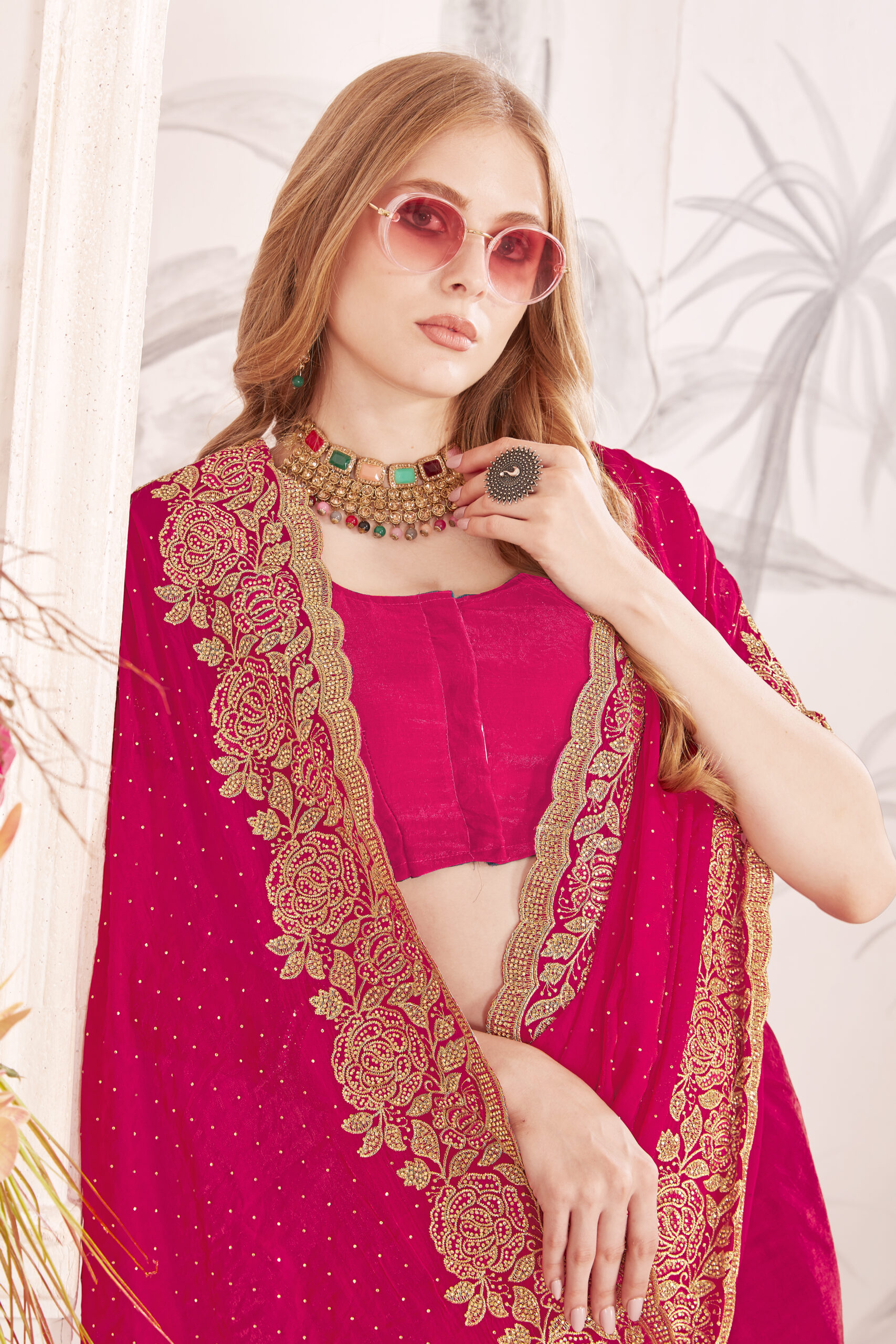 Look Pretty Wearing This Lovely Designer  Saree