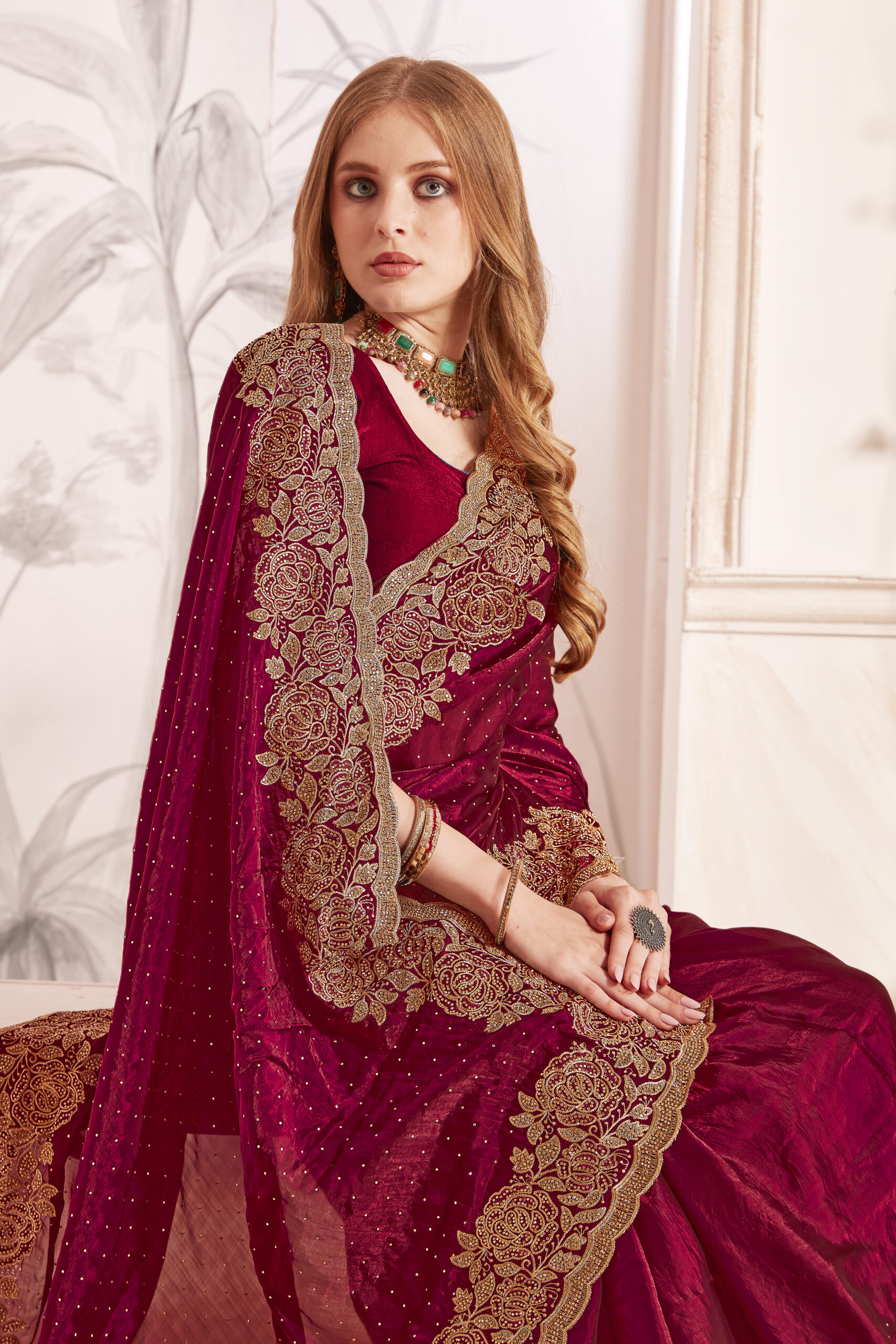 Look Pretty Wearing This Lovely Designer  Saree