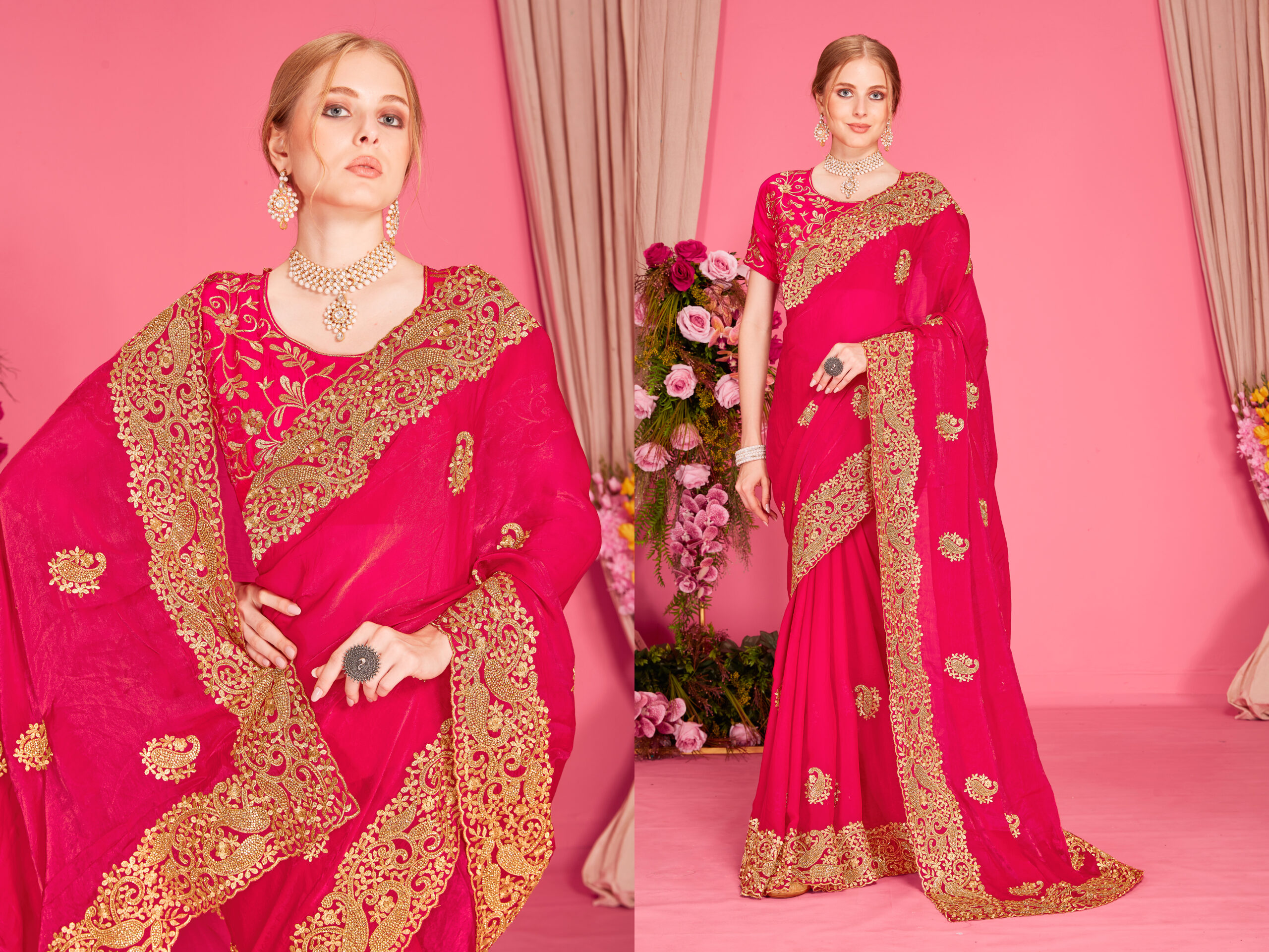 Look Pretty Wearing This Lovely Designer  Saree