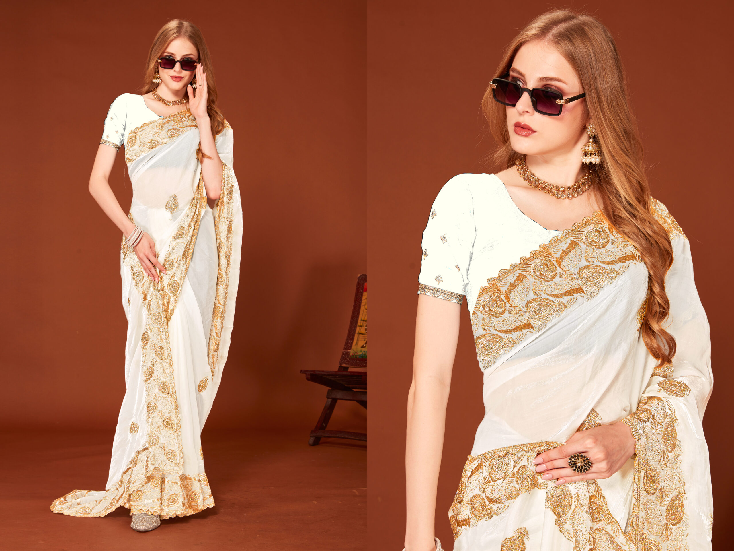 Look Pretty Wearing This Lovely Designer  Saree