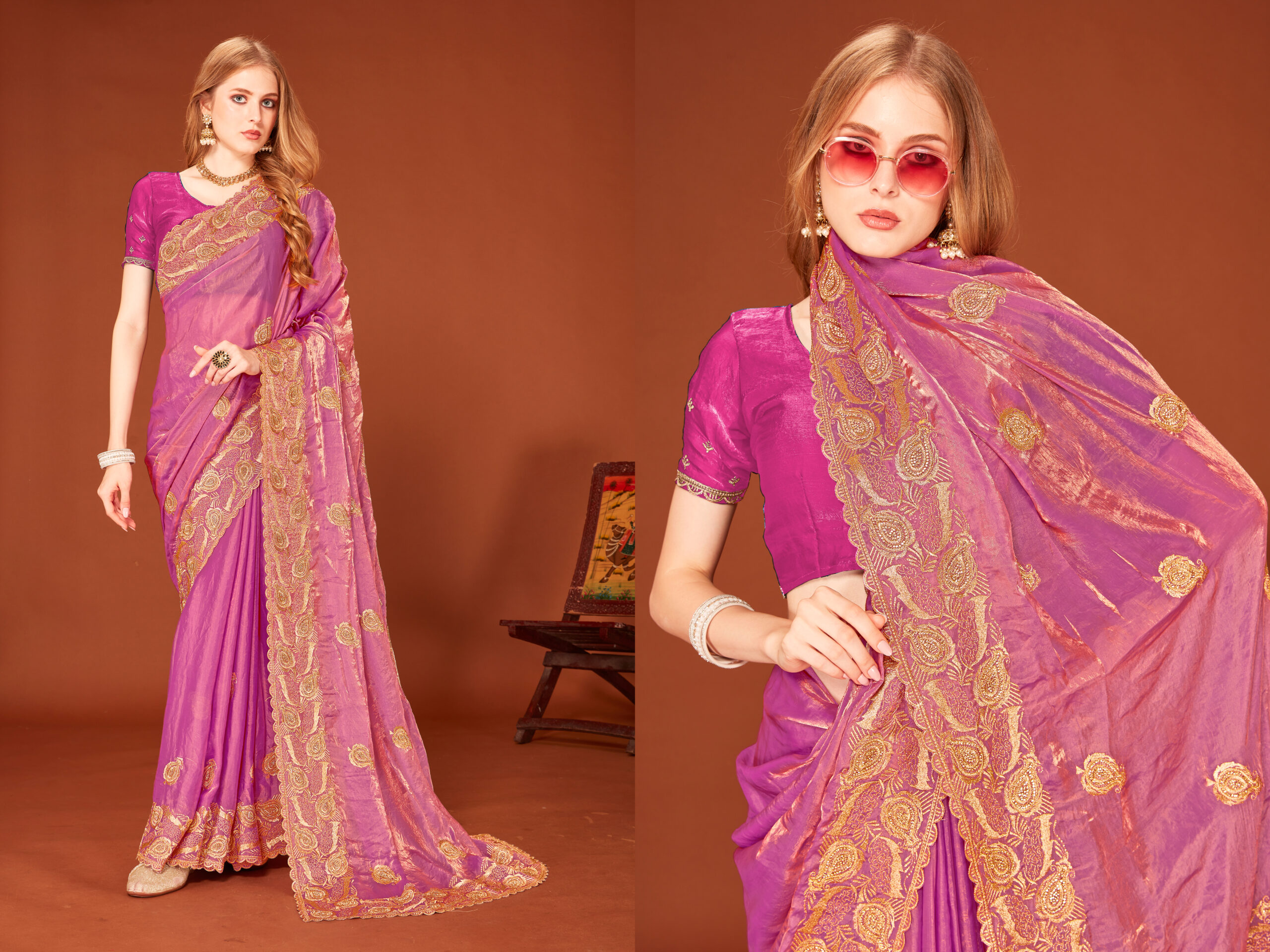 Look Pretty Wearing This Lovely Designer  Saree